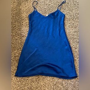 Aritzia Wilfred Blue Mini Slip Dress